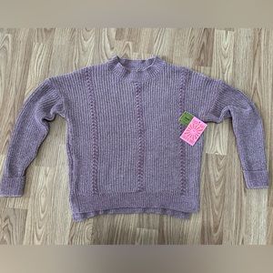 NWT Juniors Purple Crop Sweater